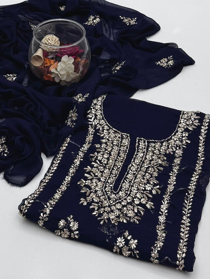 2 piece chiffon kurta Gotta with free perfume testers
