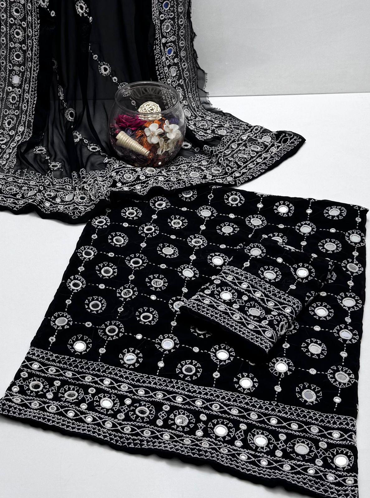 2 Pce Korean Georgette Handmade Balochi