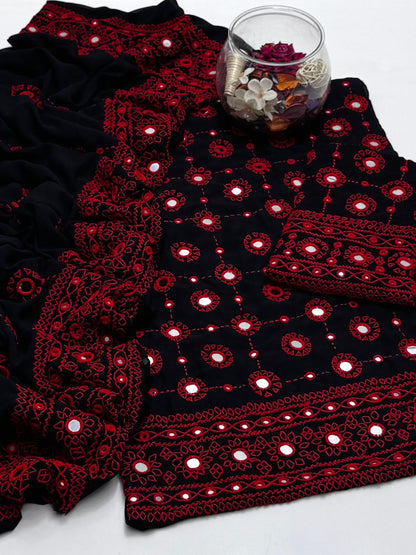 2 Pce Korean Georgette Handmade Balochi